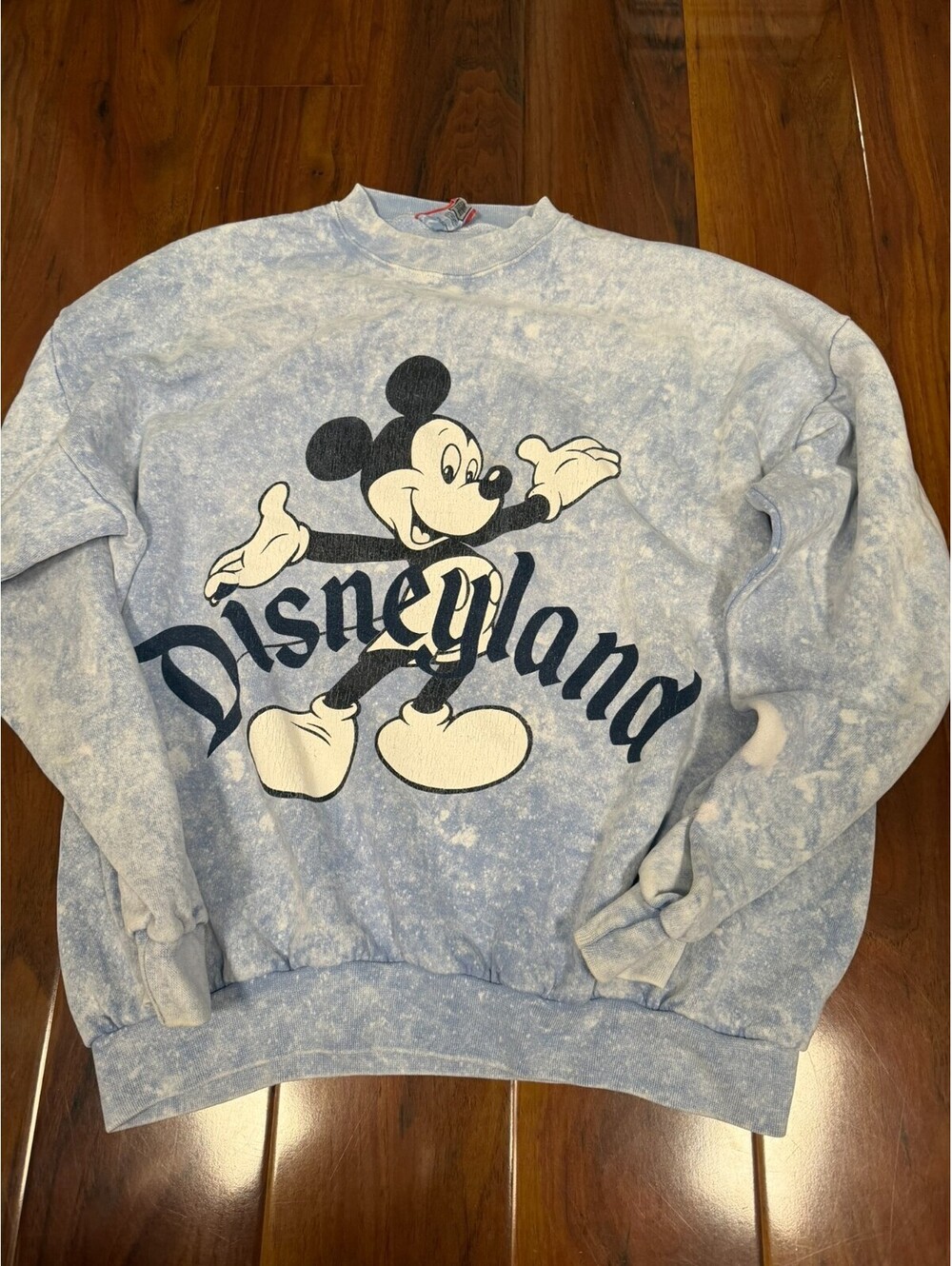 Vintage 90s Disneyland Mickey Mouse Acid Wash Pullover Sweatshirt USA - One Size
